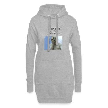 Ich habe es gehört, es ist mir nur egal! - Hoodie-Kleid - Grau meliert - Vorne