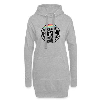 Cadeau d’anniversaire en édition limitée depuis 1934 - Sweat-shirt à capuche long Femme - gris chiné - Devant