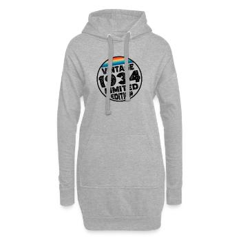 Cadeau d’anniversaire en édition limitée depuis 1934 - Sweat-shirt à capuche long Femme - gris chiné - Devant