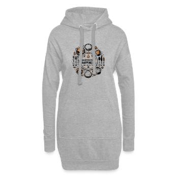 Récolter le bonheur, une assiette à la fois - Sweat-shirt à capuche long Femme - gris chiné - Devant