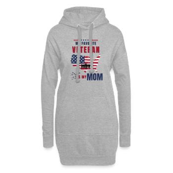 Mein Lieblingsveteran ist der Veteranentag meiner Mutter in den USA - Hoodie-Kleid - Grau meliert - Vorne