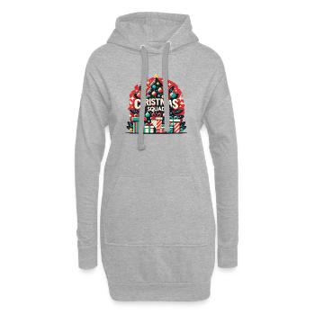 Escouade de Noël - Sweat-shirt à capuche long Femme - gris chiné - Devant