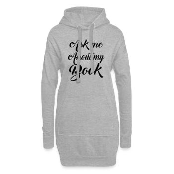 Writing Quote English Teacher Ask Me About My Book - Hoodie Dress - heather grey - Front