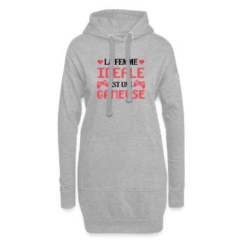 La femme idéale est une gameuse cadeau geek humour - Sweat-shirt à capuche long Femme - gris chiné - Devant