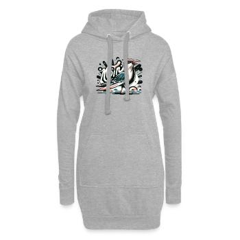 Moin Möwe Moin Sprüche Hamburg Moin Dialekt - Hoodie-Kleid - Grau meliert - Vorne