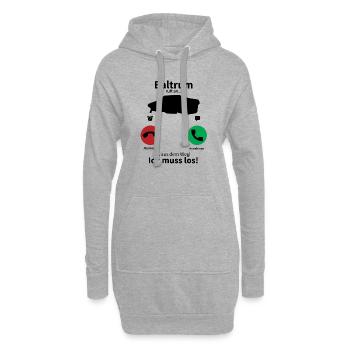 Baltrum Anruf Telefon Nordsee Insel Urlaub Reise - Hoodie-Kleid - Grau meliert - Vorne