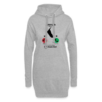 Amrum ruft an... - Hoodie-Kleid - Grau meliert - Vorne