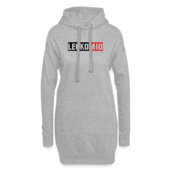 Lecko Mio Saarland Saarländischer Spruch - Hoodie-Kleid - Grau meliert - Vorne