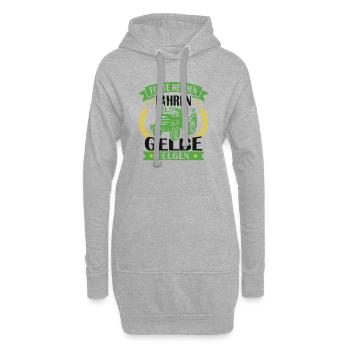 Echte helden fahren gelbe felgen - Hoodie-Kleid - Grau meliert - Vorne