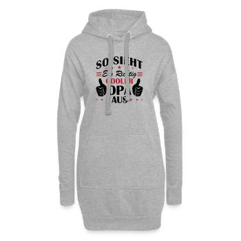 So sieht ein richtig cooler opa aus - Hoodie-Kleid - Grau meliert - Vorne