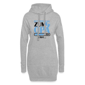 Beförderung zum Opa 2024 - Hoodie-Kleid - Grau meliert - Vorne
