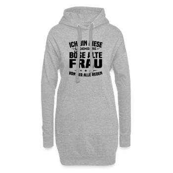 Ich bin diese legendäre böse alte - Hoodie-Kleid - Grau meliert - Vorne