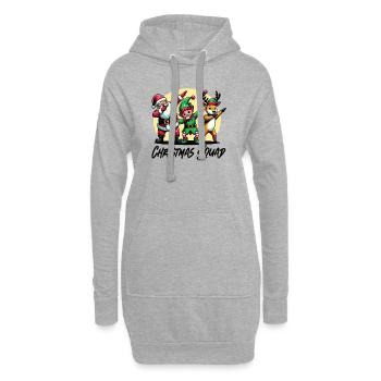 Christmas Squad Santa Claus Weihnachten Xmas - Hoodie-Kleid - Grau meliert - Vorne