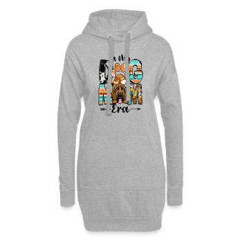 Chien de limier dans mon chien maman ère fourrure bébé mères - Sweat-shirt à capuche long Femme - gris chiné - Devant