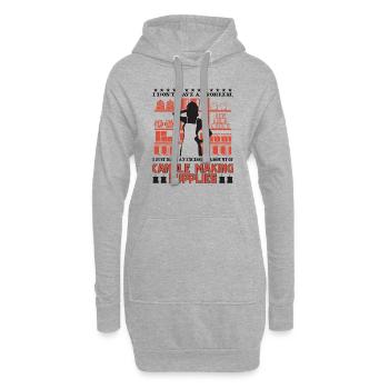 übermäßige Menge an Zubehör für die Kerzenherstellung. - Hoodie-Kleid - Grau meliert - Vorne