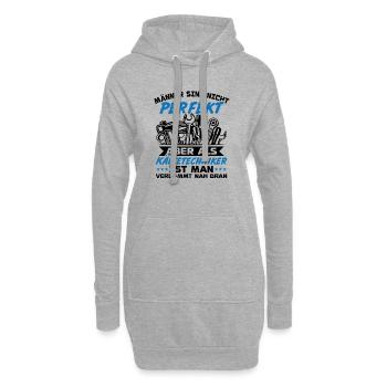Männer sind nicht perfekt aber als Kältetechniker - Hoodie-Kleid - Grau meliert - Vorne