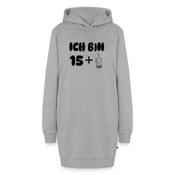 ich bin 16 - Hoodie-Kleid - Grau meliert - Vorne