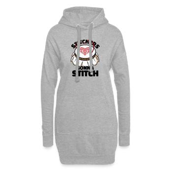 Sticker gehen zum Stitchen - Weihnachts- und Geburtstagsgeschenk - Hoodie-Kleid - Grau meliert - Vorne