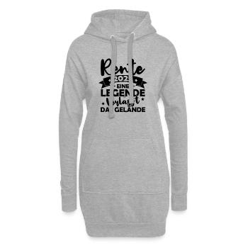 Rente 2025 - Eine Legende Verlässt Das Gelände - Hoodie-Kleid - Grau meliert - Vorne