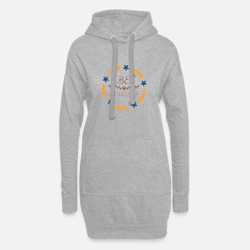 Sei du selbst - Hoodie-Kleid - Grau meliert