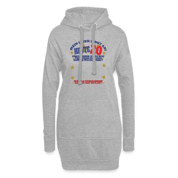 20. Geburtstag Frau & Mann Gästebuch - Hoodie-Kleid - Grau meliert - Vorne