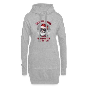 Sex ist Schön aber Weihnachten ist öfter Humor - Hoodie-Kleid - Grau meliert - Vorne