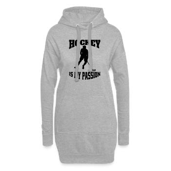Hockey sur gazon cadeau Floorball Joueur de hockey - Sweat-shirt à capuche long Femme - gris chiné - Devant