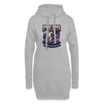 Dragon Lovers Dragons du monde fantastique - Sweat-shirt à capuche long Femme - gris chiné - Devant