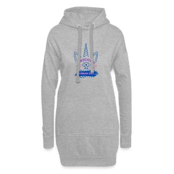 Unicorn in a Human Suit - Hoodie Dress - heather grey - Front