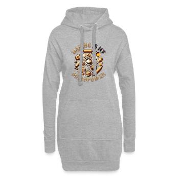 Baking Superpower Bäcker Nachtisch Konditor - Hoodie-Kleid - Grau meliert - Vorne