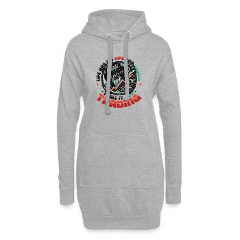 Aktien Börse Trading Chart - Lustiges Daytrader - Hoodie-Kleid - Grau meliert - Vorne