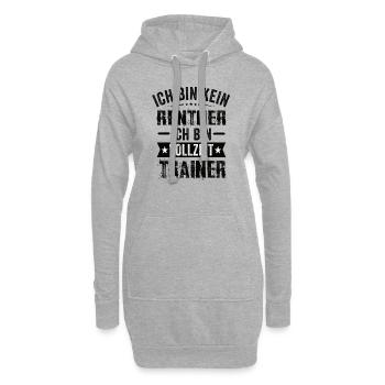 Ich Bin Kein Rentner Ich Bin Vollzeit Trainer - Hoodie-Kleid - Grau meliert - Vorne