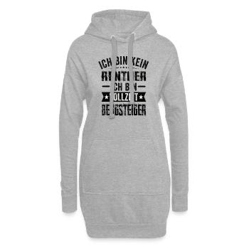 Ich Bin Kein Rentner Ich Bin Vollzeit Bergsteiger - Hoodie-Kleid - Grau meliert - Vorne