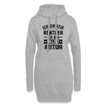 Ich Bin Kein Rentner Ich Bin Vollzeit Autor - Hoodie-Kleid - Grau meliert - Vorne