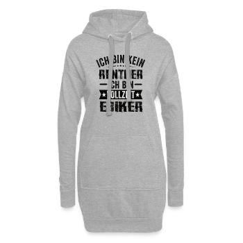 Ich Bin Kein Rentner Ich Bin Vollzeit Ebiker - Hoodie-Kleid - Grau meliert - Vorne