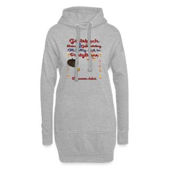 60. Geburtstag Frau & Mann Gästebuch - Hoodie-Kleid - Grau meliert - Vorne