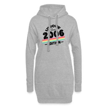 Unique depuis 2006 Edition Anniversaire Millésime 2006 - Sweat-shirt à capuche long Femme - gris chiné - Devant