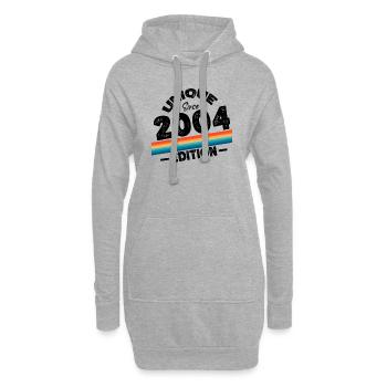 Unique depuis 2004 Edition Anniversaire Millésime 2004 - Sweat-shirt à capuche long Femme - gris chiné - Devant