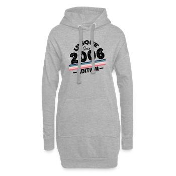 Unique depuis 2006 Edition Anniversaire Millésime 2006 - Sweat-shirt à capuche long Femme - gris chiné - Devant