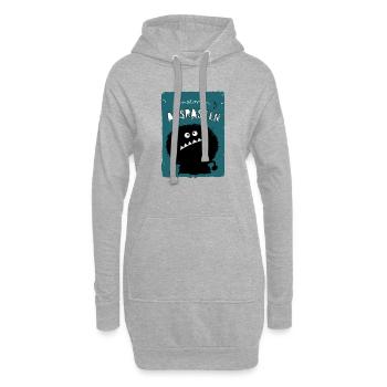 Einatmen Ausrasten Atemtechnik Atemübung Spruch - Hoodie-Kleid - Grau meliert - Vorne