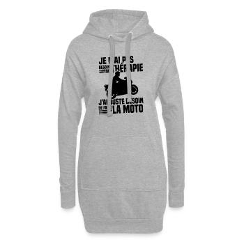 Besoin de faire de la moto cadeau motard - Sweat-shirt à capuche long Femme - gris chiné - Devant