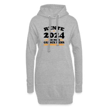 Rente 2024 Ich Muss Gar Nix Mehr - Hoodie-Kleid - Grau meliert - Vorne