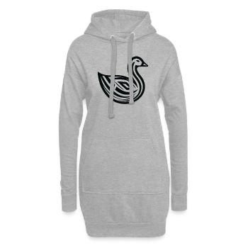 Zodiaque amérindien d’oie - Sweat-shirt à capuche long Femme - gris chiné - Devant