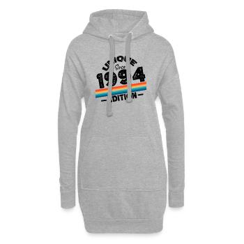 Unique depuis 1994 Edition Anniversaire Millésime 1994 - Sweat-shirt à capuche long Femme - gris chiné - Devant
