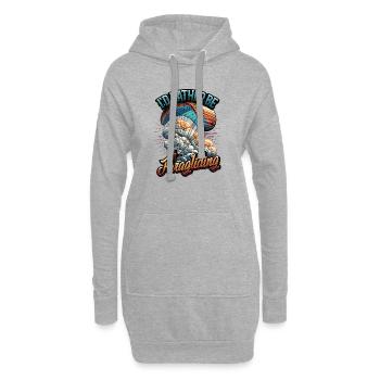 Fallschirmspringen Parachute Skydiving Paraglider - Hoodie-Kleid - Grau meliert - Vorne