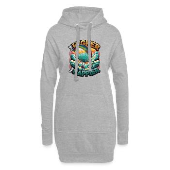 Fallschirmspringen Parachute Skydiving Paraglider - Hoodie-Kleid - Grau meliert - Vorne