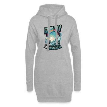 Fallschirmspringen Parachute Skydiving Paraglider - Hoodie-Kleid - Grau meliert - Vorne