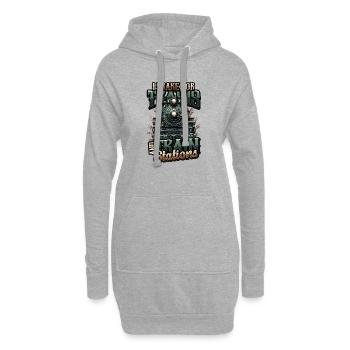 Trainspotting Train Lovers Trains - Sweat-shirt à capuche long Femme - gris chiné - Devant