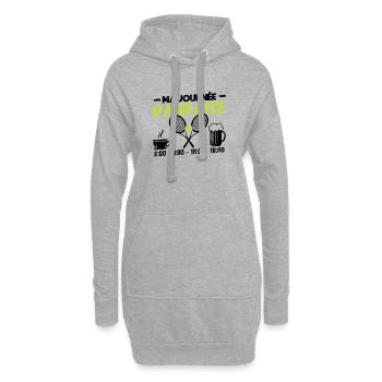 Ma Journée Parfaite Tennis - Sweat-shirt à capuche long Femme - gris chiné - Devant