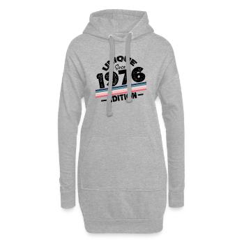 depuis 1976 Edition Anniversaire Millésime 1976 - Sweat-shirt à capuche long Femme - gris chiné - Devant